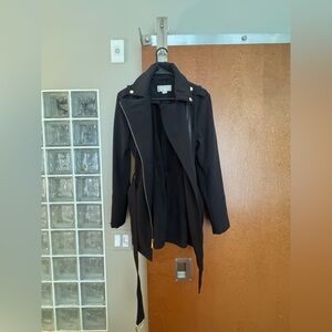 Michael Kors Black Belted Jacket – Size M – Gold Hardware